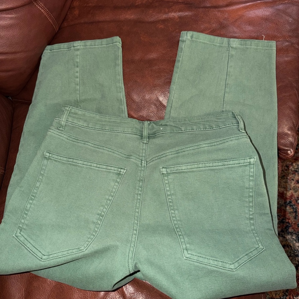 Zara Olive Flare & Wide Leg Jeans